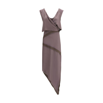 The Attico Brown Viscose Casual Dress