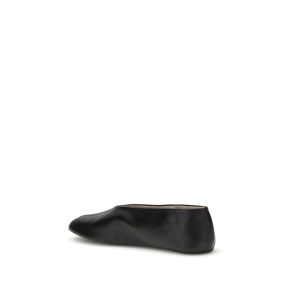 The Row Black Lamb Ovis Aries Aries Ballet Flats