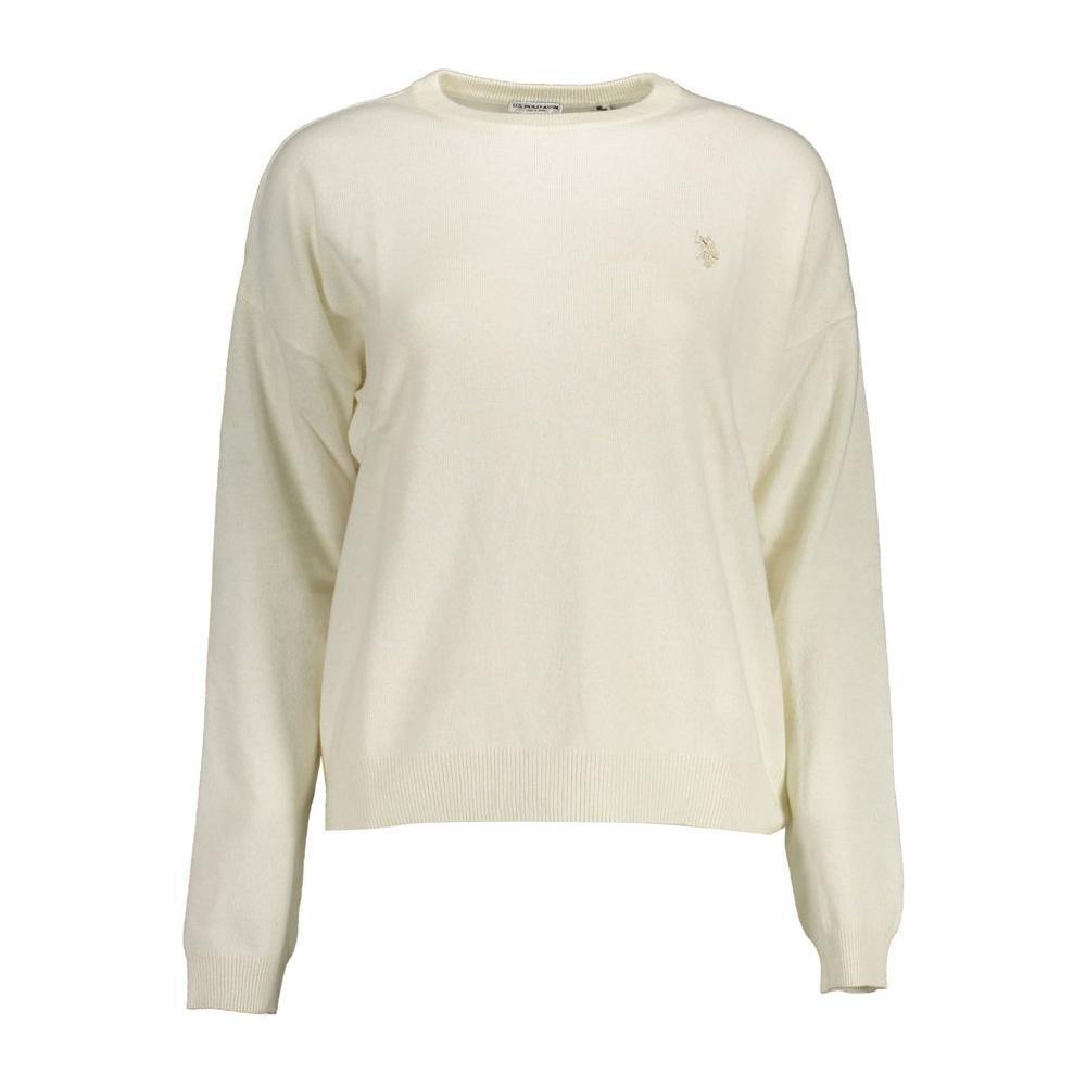 U.S. POLO ASSN. White Polyamide Women's Sweater