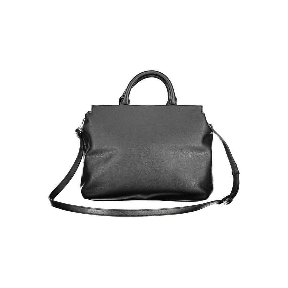 Front view with bag zipped and handles upright.