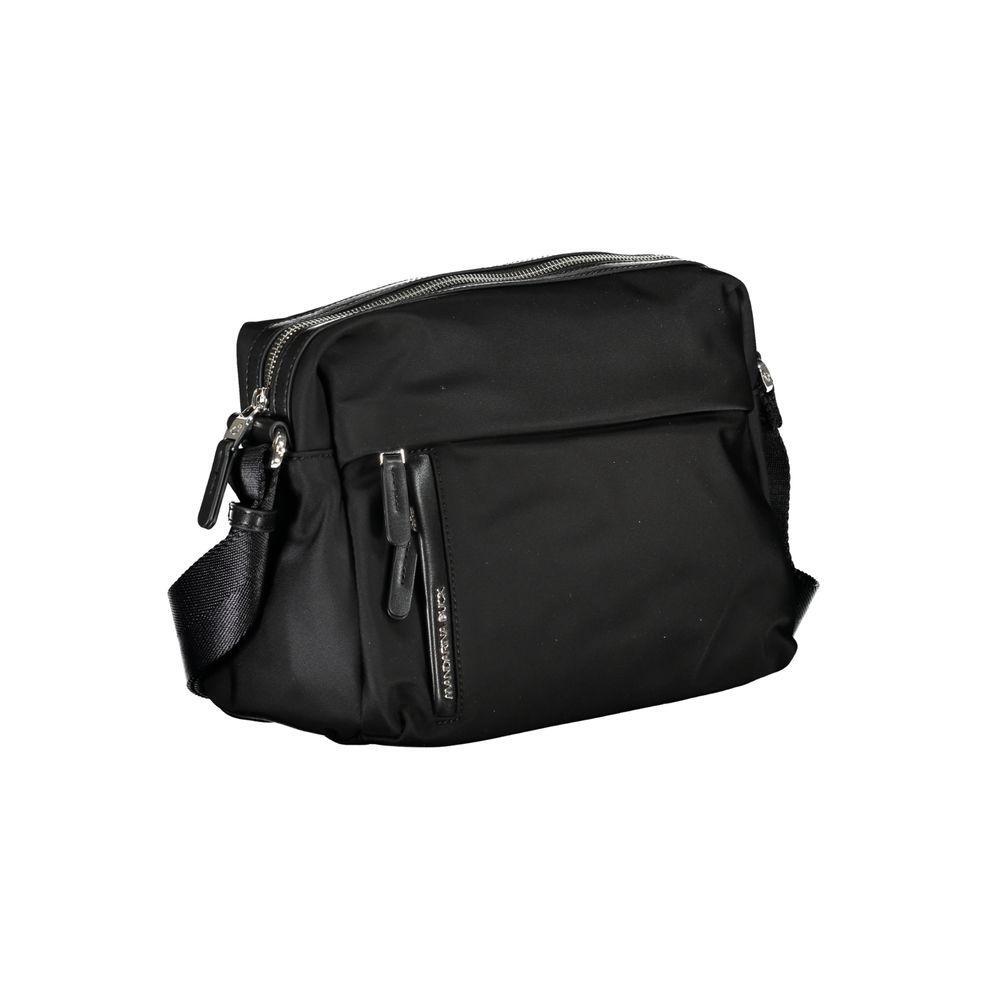 Mandarina Duck Black Nylon Handbag with adjustable strap, external and internal pockets, and zip closure.
