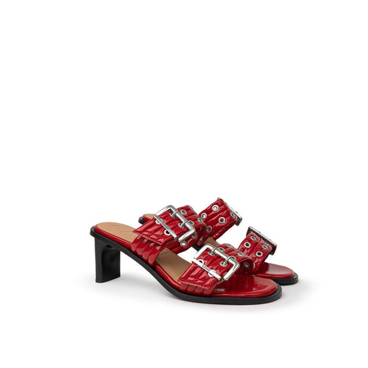 Ganni Red Leather Sandal GA-9998665-EU40/US10