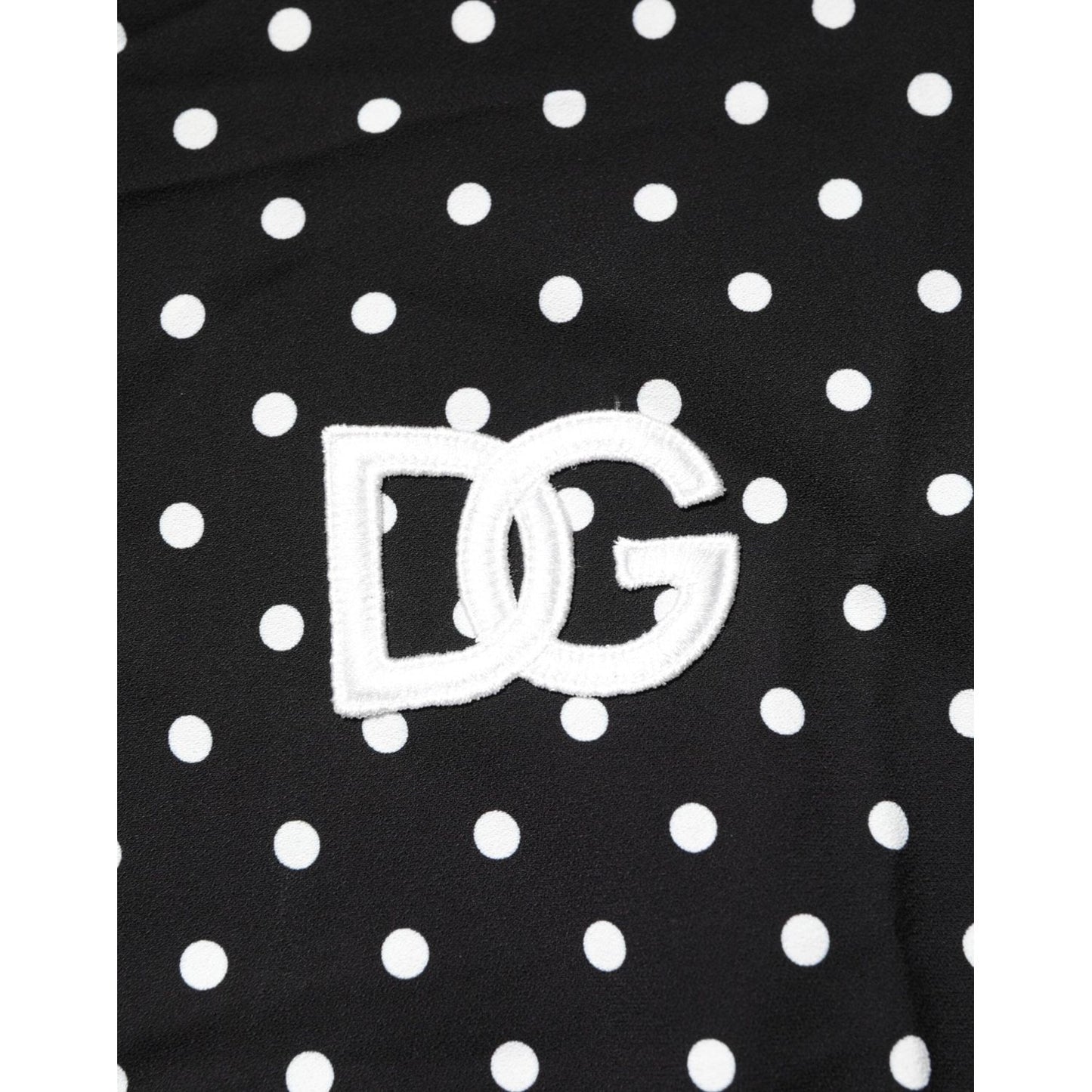 Dolce & Gabbana Black Polka Dot Short Sleeves Collared Polo T-shirt