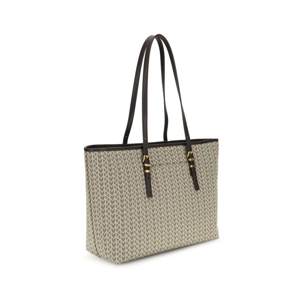 Front view with bag zipped and handles upright.