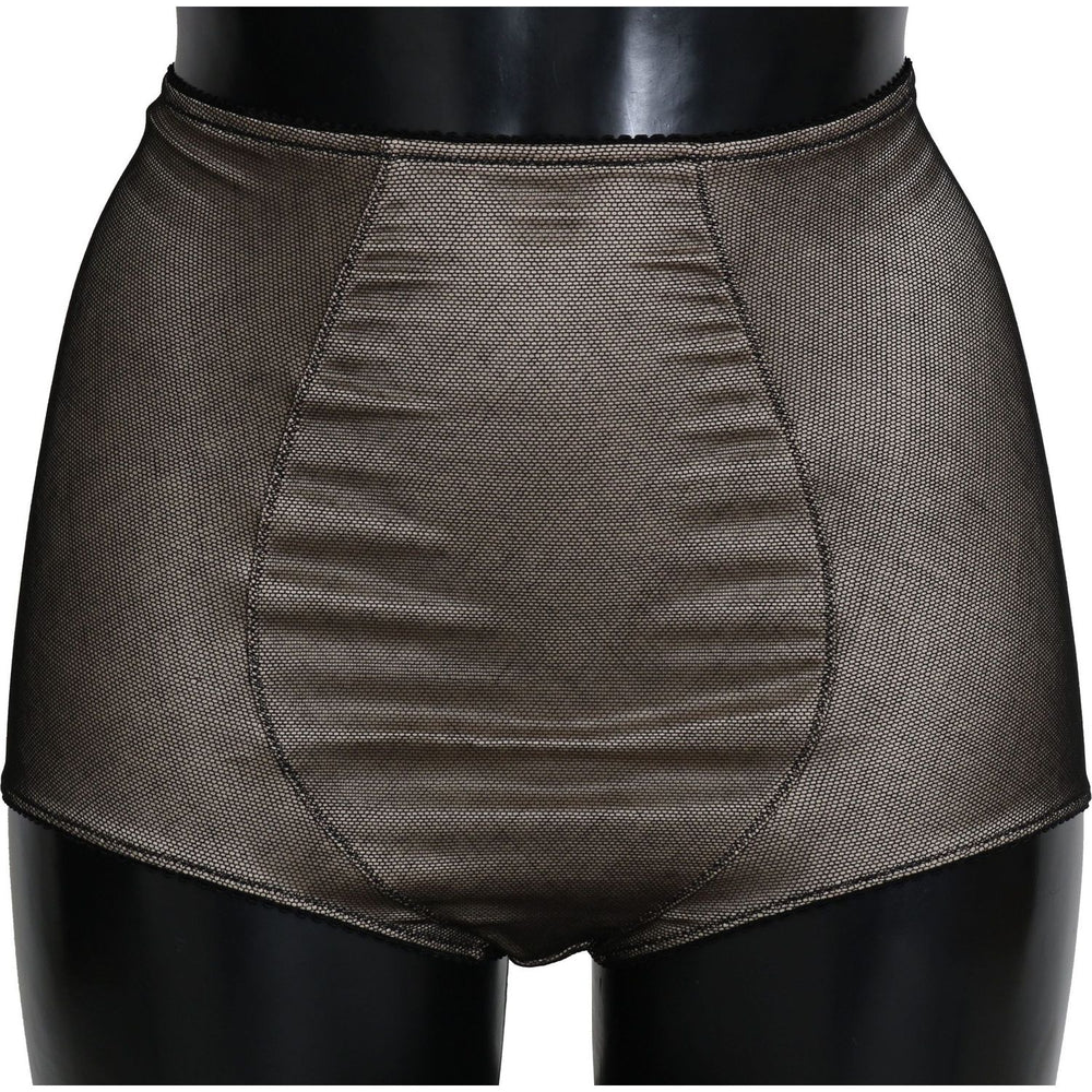 Dolce & Gabbana Bottoms Underwear Beige With Black Net