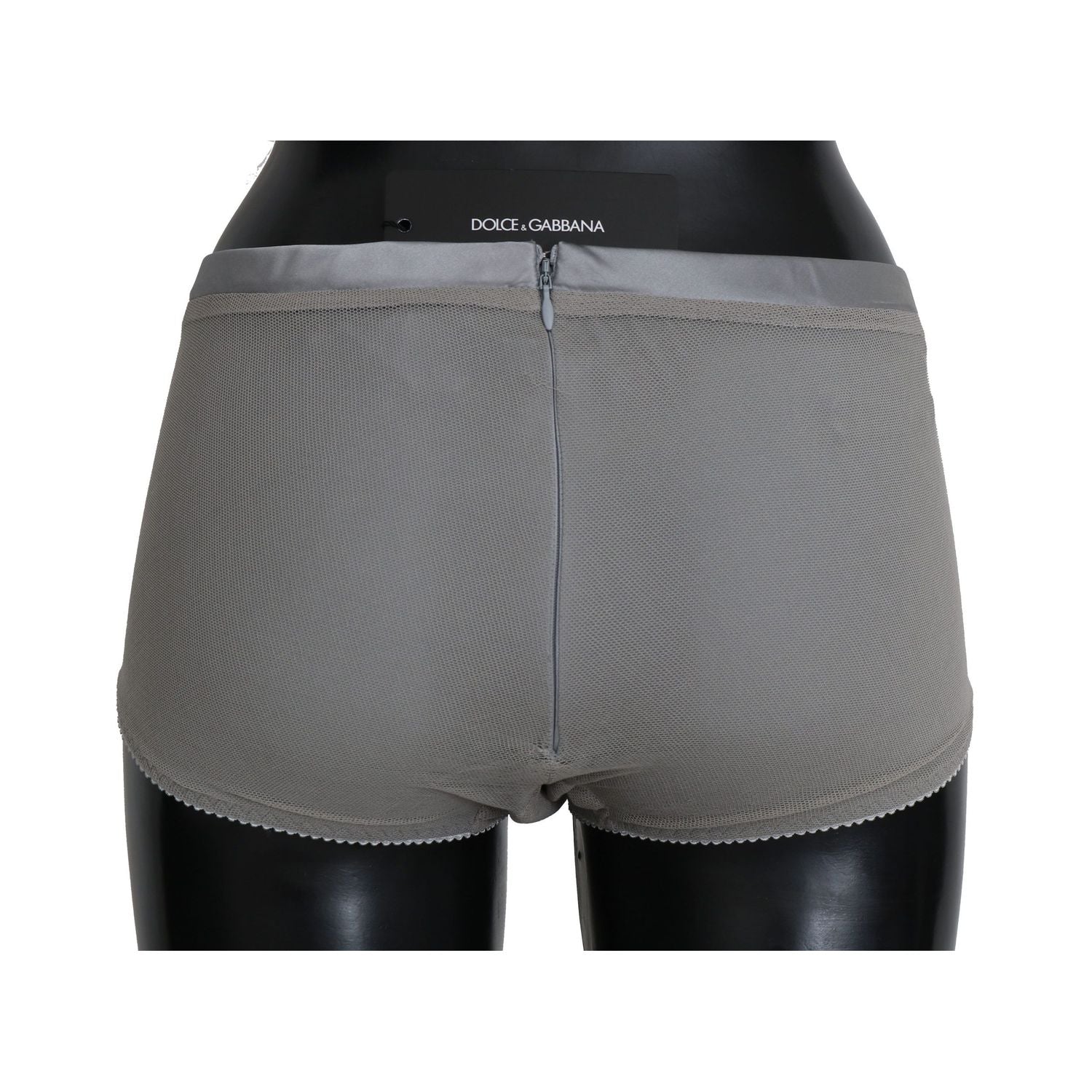 Dolce & Gabbana Underwear Silver With Net Silk Bottoms