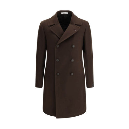 Tagliatore Brown Wool Coat