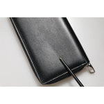 Dolce & Gabbana Black Leather DG Plaque Zip Around Continental Wallet BAG4701
