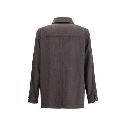 Brioni Brown Wool Coat
