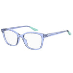 Under Armour Blue Acetate Frames for women, model UA5013MVUF217, blue color, size 52/17/135mm, stylish and durable eyewear.