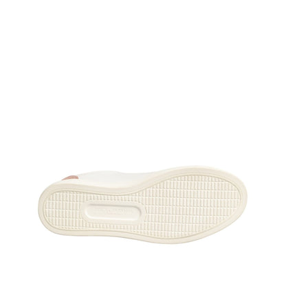 Dolce & Gabbana White Pink Leather Low Top Sneakers Shoes