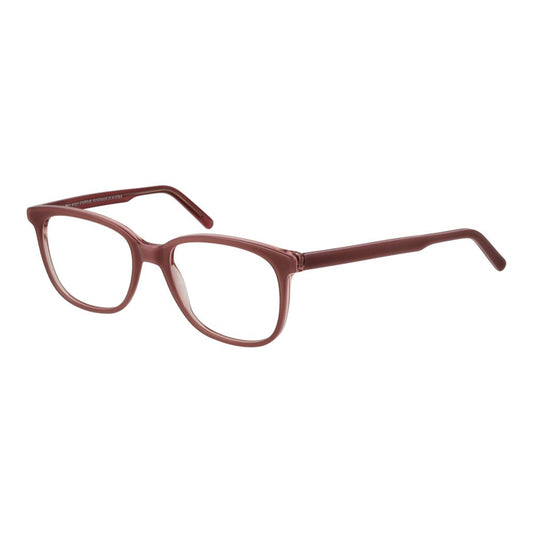 Andy Wolf Pink Unisex Glasses Frame in full-rim rose acetate, rectangle style with demo lenses, size 53-17-140, includes branded case.