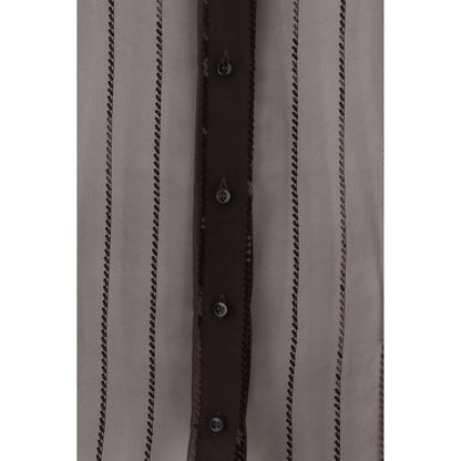 Brunello Cucinelli Brown Silk Blouse