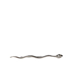 Dolce & Gabbana Silver Brass Crystal Spilla Serpente Mens Brooch Pin