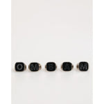 Dolce & Gabbana Silver Tone Brass Lettering Set 5 Pieces Adjustable Ring SMY11233
