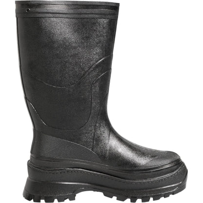 Dolce & Gabbana Metallic Black Pull On Rain Boots Men Shoes