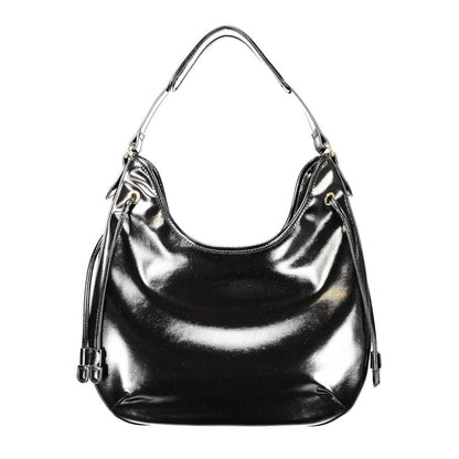 Twinset Black Polyethylene Women Hobo Bag with sleek design and single shoulder handle, elegant and functional accessory.
