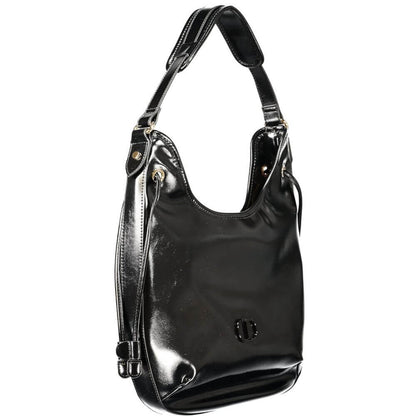 Twinset Black Polyethylene Women Hobo Bag with sleek design and single shoulder handle.