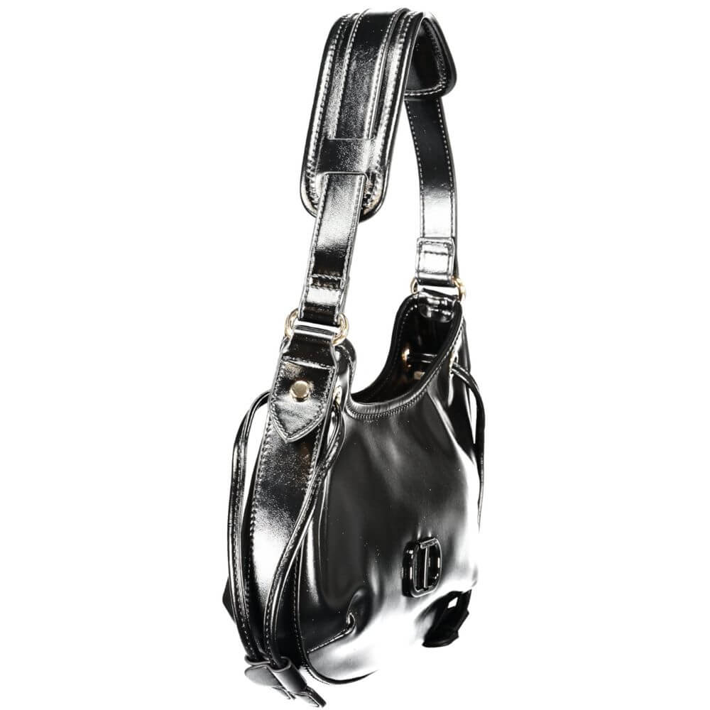 Twinset Black Polyethylene Women Handbag with shoulder handle and sleek design, ideal for modern style and convenience.