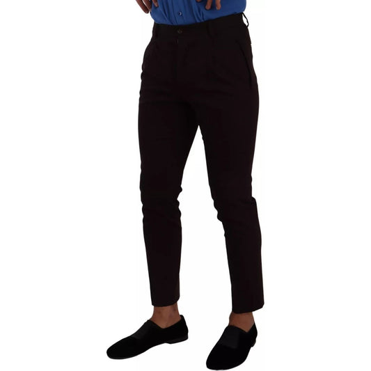 Dolce & Gabbana Bordeaux Cotton Stretch Skinny Trouser PAN72949-44