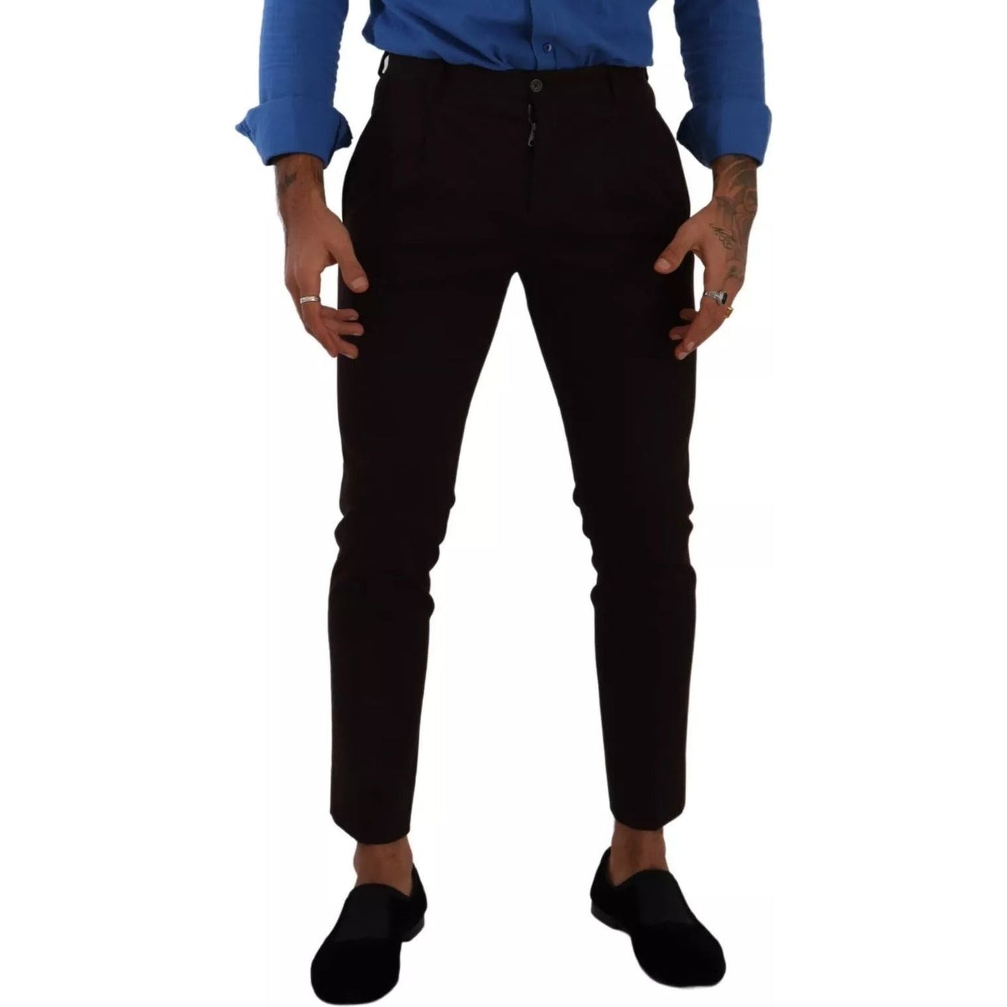 Dolce & Gabbana Bordeaux Cotton Stretch Skinny Trouser PAN72949-44