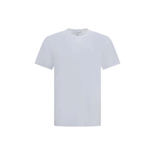 Comme Des Garçons White Cotton Sportswear T-Shirt with crew neck and minimalist logo design for AW25 collection, made in Turkey.