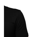 Dolce & Gabbana Black Cotton Plain V-Neck Men Shirt T-shirt, premium soft cotton short sleeve, made in Italy