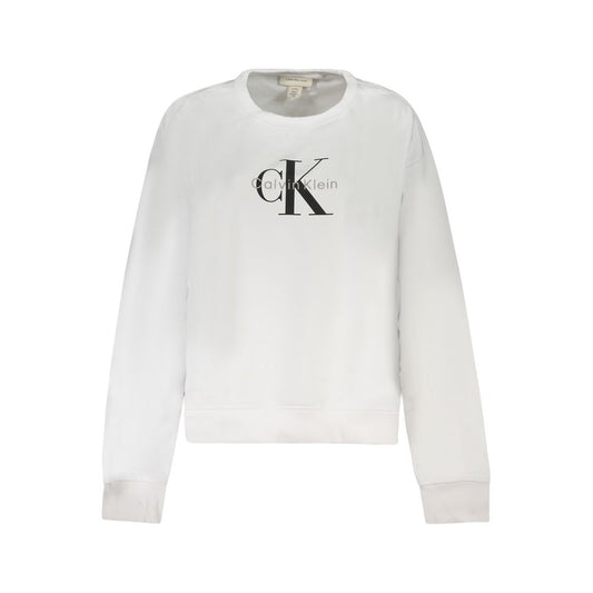 Calvin Klein White Cotton Women Sweatshirt 1728,67403481248,Calvin Klein,Clothing,New with tags,Sweaters - Clothing,Sweatshirts - Sweaters - Clothing,White,Women,XL