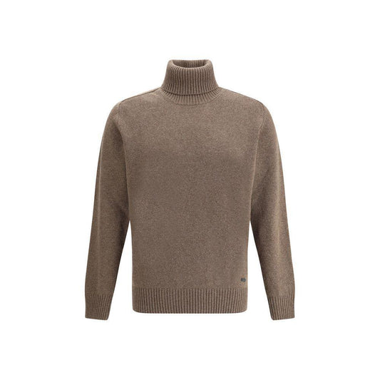 Brooksfield Brown Fleece Wool Turtleneck