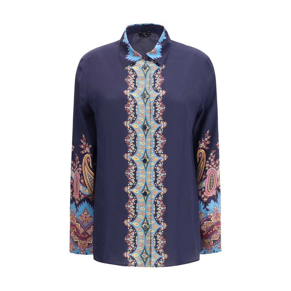 Etro Multicolor Silk Pattern Shirt