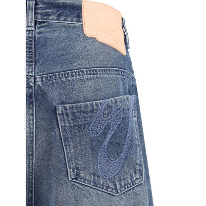PDF Channel Blue Cotton Relaxed Fit Jeans