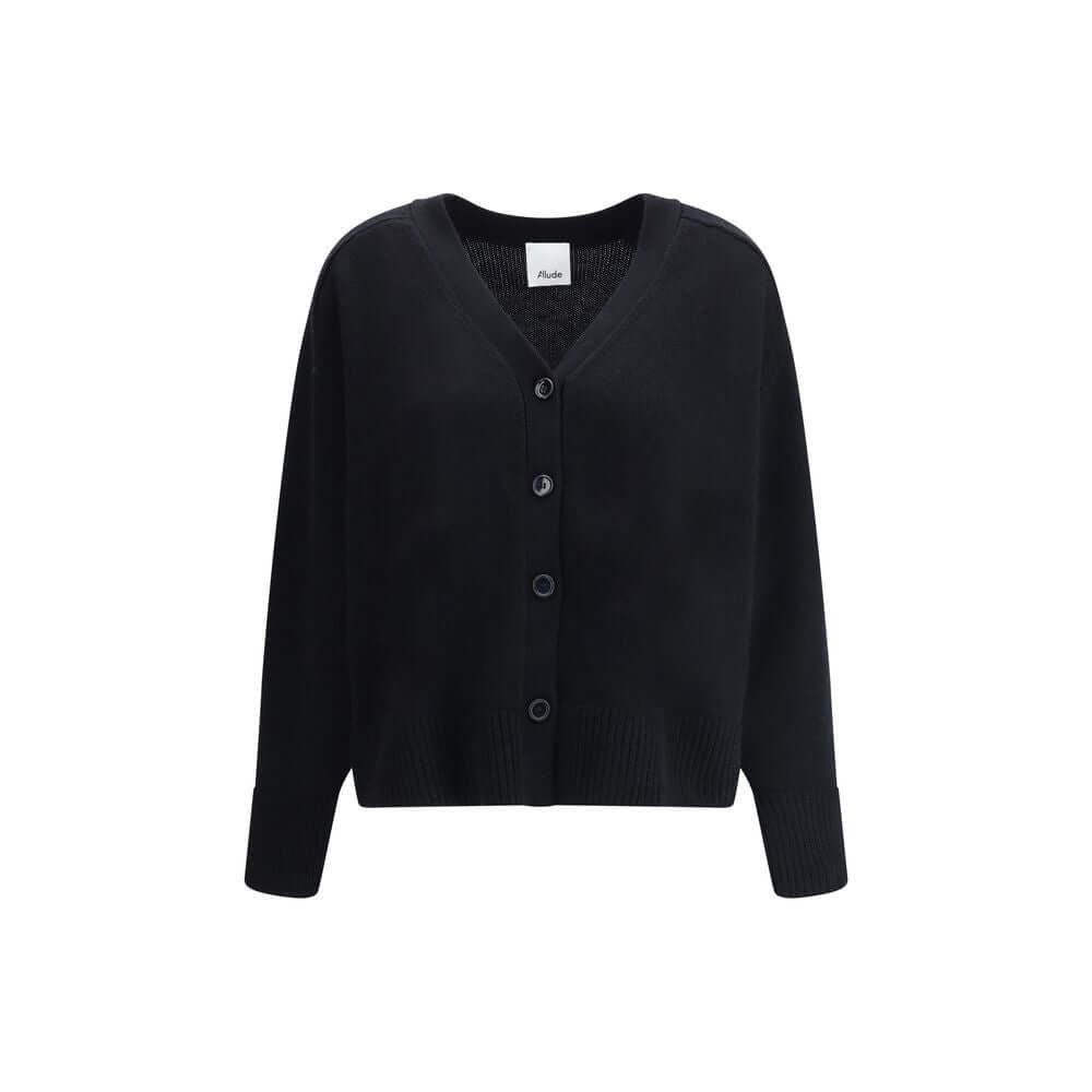 Allude Wool and cashmere Cardigan with front button closure and ribbed hem, perfect for casual elegance and style.