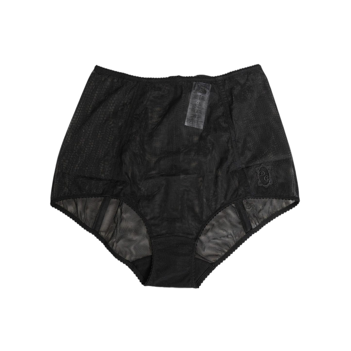 Dolce & Gabbana Black High Waist Mesh Sheer Shapewear Underwear