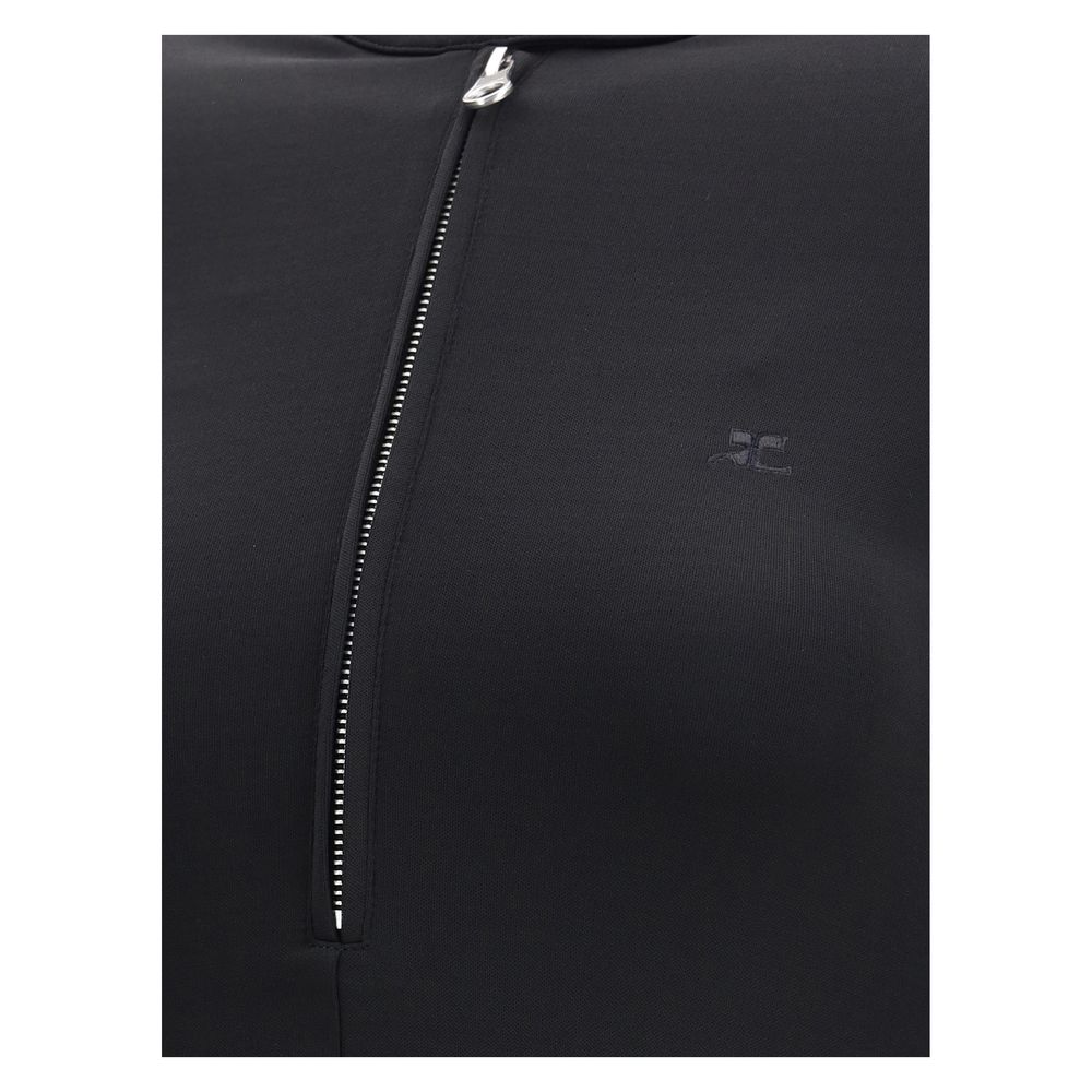 Courrèges Black Viscose Casual Dress