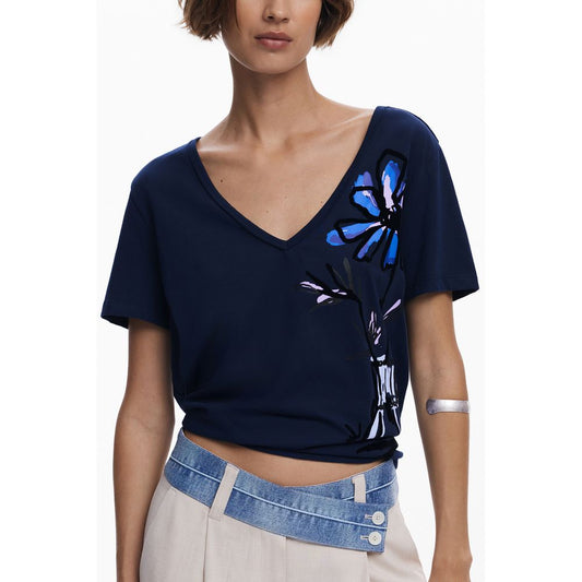 Desigual Blue Cotton T-Shirt