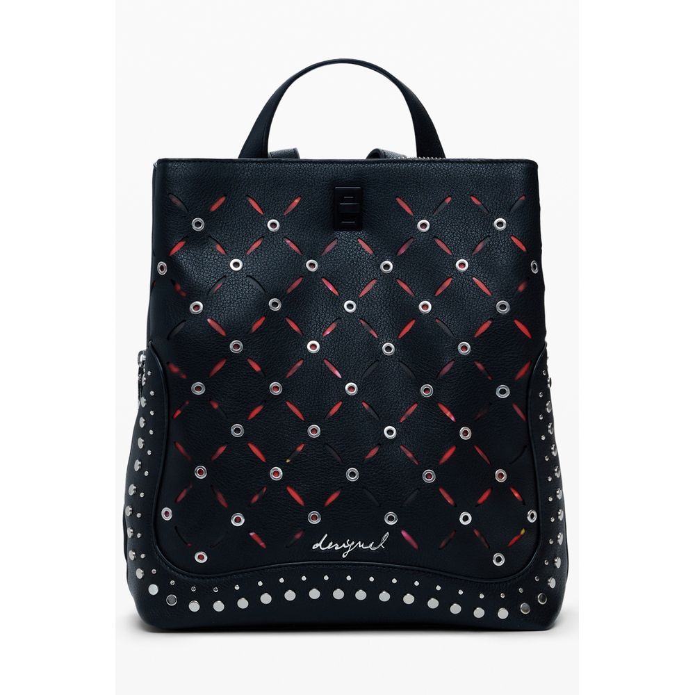 Front view with bag zipped and handles upright.