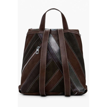 Desigual Marrone Poliuretano Women Backpack