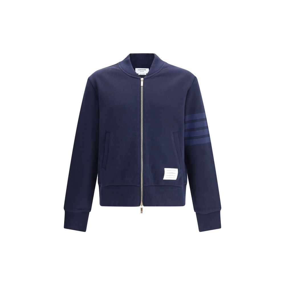 Thom Browne Blue Cotton Sweatshirt