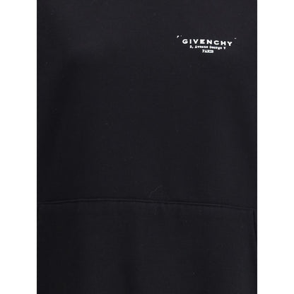 Givenchy Black Cotton Sweatshirt with logo, AW25 oversized fit, 100% cotton