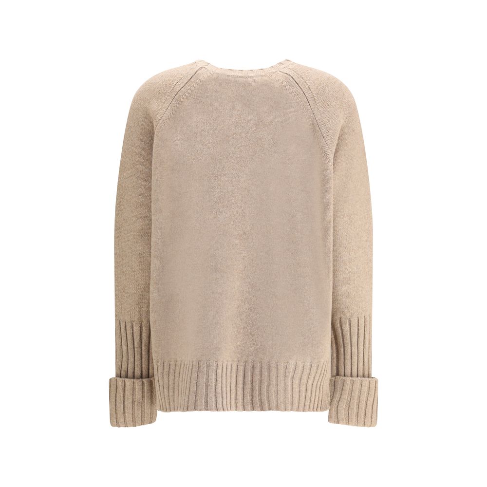 Tory Burch Beige Merino Wool Sweatshirt