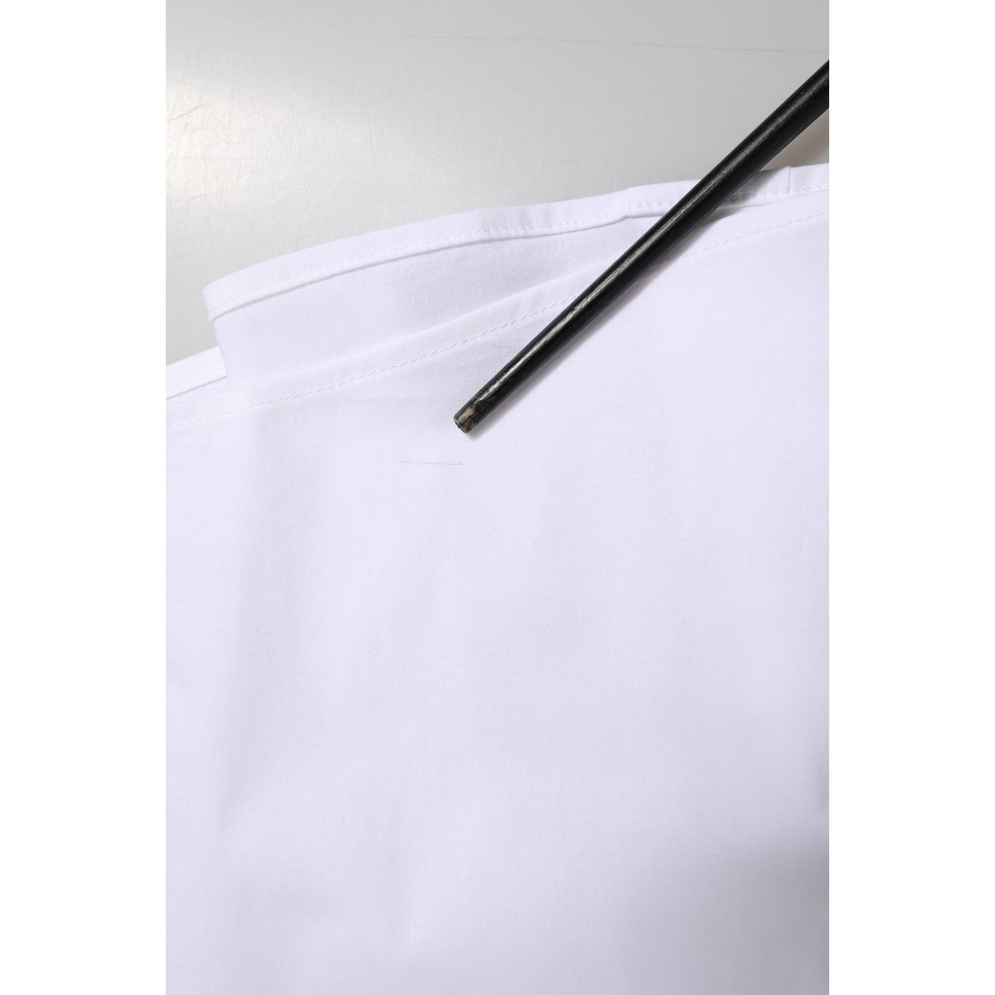 Dolce & Gabbana White Cotton Collared Dress Formal Shirt Top
