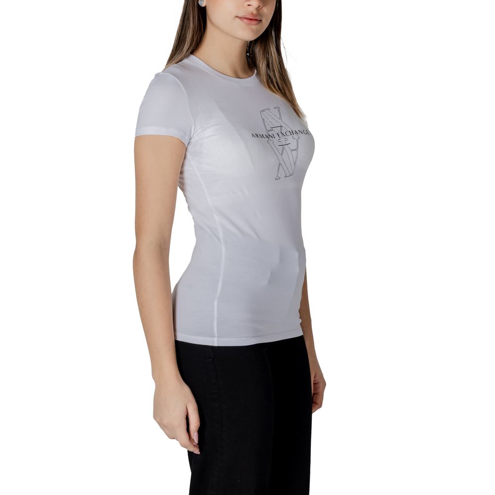 Armani Exchange White Cotton T-Shirt