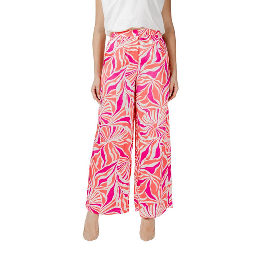 Only Multicolor Recycled Polyester Casual Pants with vibrant pattern for women