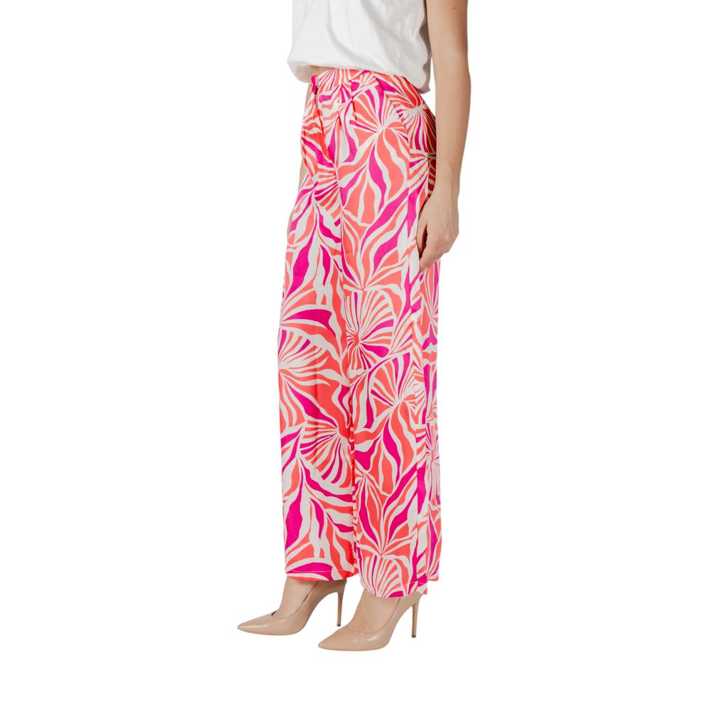 Only Multicolor Recycled Polyester Casual Pants for women, stylish palazzo design, perfect for summer, featuring an elegant and trendy pattern.
