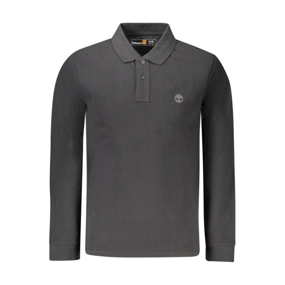 Timberland Black Cotton Polo Shirt
