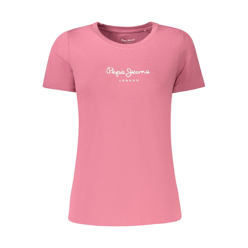 Pepe Jeans Rosa Cotton Women T-Shirt