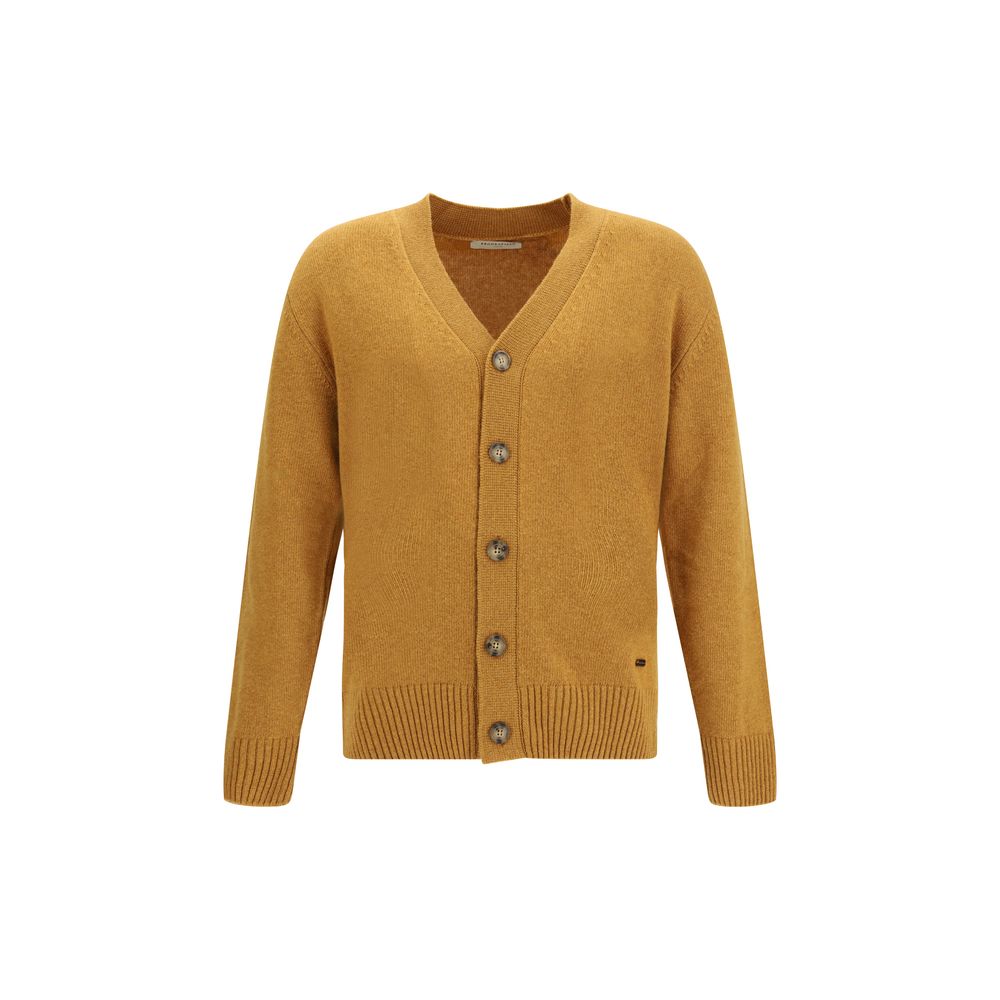 Brooksfield Bicolor Fleece Wool Cardigan