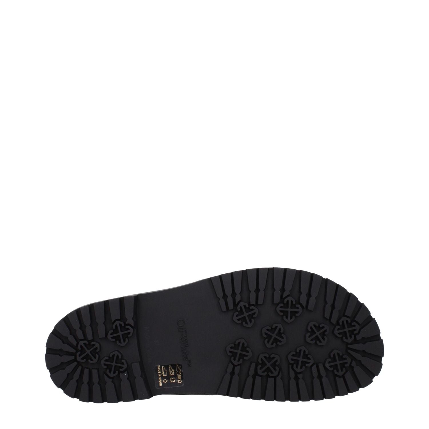 Off-White Green Fabric Flat Sandals