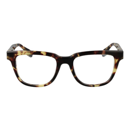 Trussardi Brown Acetate Glasses (Frames) for men, full-rim rectangle style with demo lenses, spring hinge, and brown acetate frame.