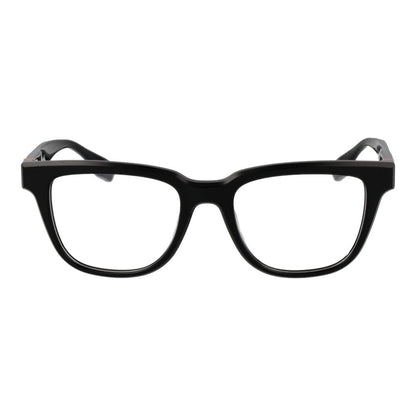 Trussardi Black Acetate Glasses (Frames), full-rim rectangle style, for men with acetate frame and demo lenses, includes branded case.